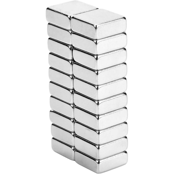 Kraftig superstærk gør-det-selv neodymmagnet til væg, køleskab, tavlepaneler - 10x10x4 mm firkantet neodymmagnet (20 stk)
