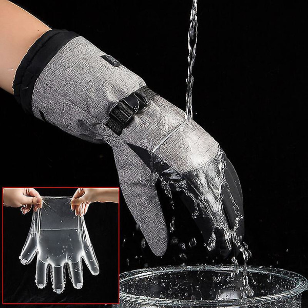 Mænd Kvinder Opvarmede Handsker Varm Vandtæt Udendørs