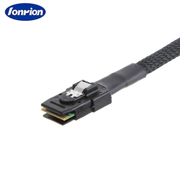Ryra 1/0.5m 12gbps Mini-SAS SFF-8087 til 4 SATA Kabel SAS 36p til 4 SATA3.0 Harddisk