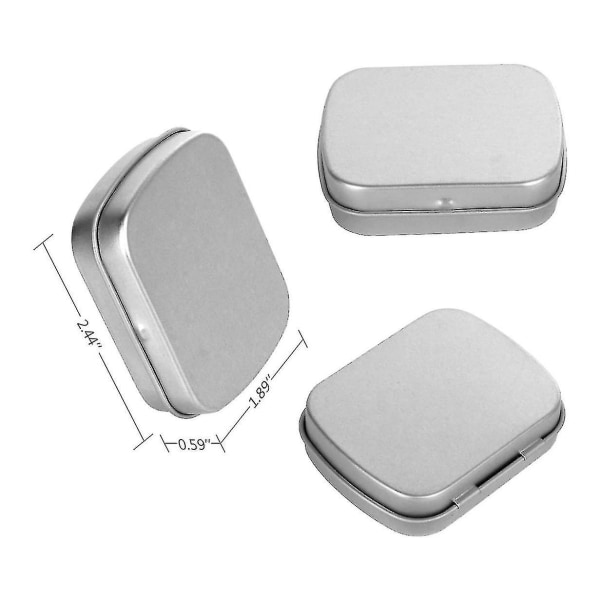 Metallbeholdere - 12-paknings metallbeholdere Mini bærbare boksbeholdere for tegnestift, perleørering J