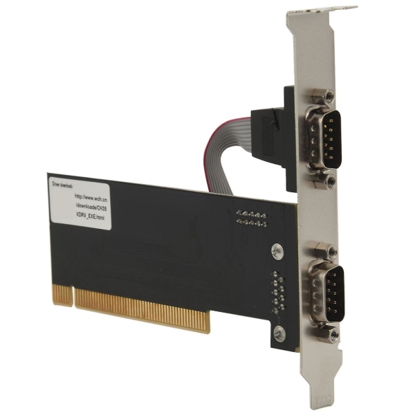 2 Porter Pci To Com 9pin Seriell Port Rs232 Expand Riser Card Adapter