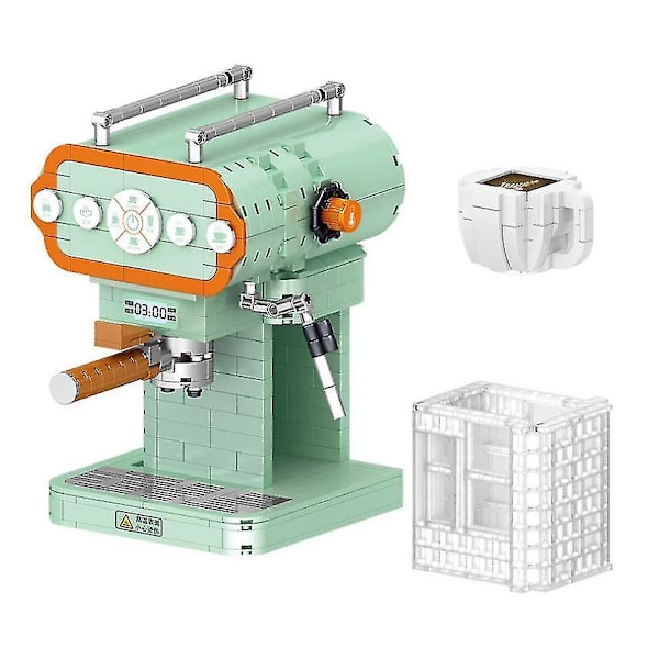 Retro Byggeklodser Simulering Kaffemaskine Maskine Simulering Mini Model Samling Klodser Legetøj Diy Sæt Gaver Til Børn