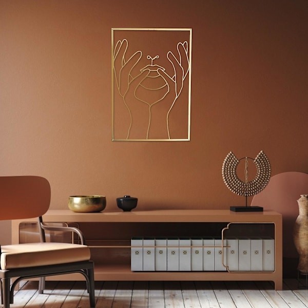 Sæson- og feriedekorationer Metal Modernisering Abstrakt Fresco Værelse Abstrakt Kvindekrop Form Kunst
