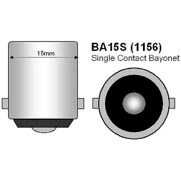 2 st 1156 7506 Ba15s P21w 5630 5730 LED-bilbakljus Bromsljus Auto Backljus Dagsvarselljus Rött Vitt Gult 12v