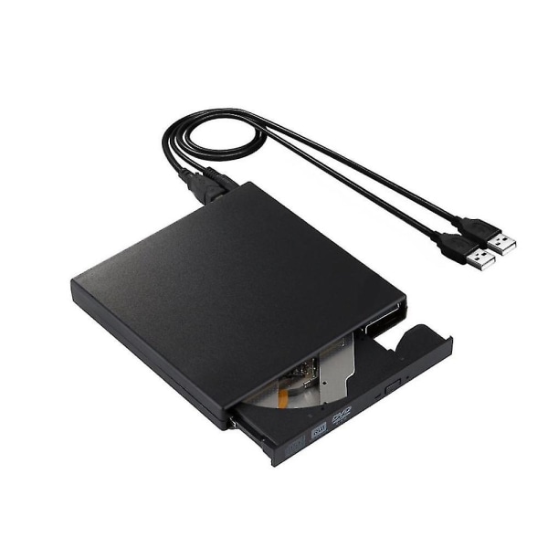 Ekstern Cd Dvd-drev, Usb 2.0 Bærbar Dvd/cd-brænder Og Læser/plug And Play/lav Støj/slank Til Bærbar Computer Desktop Mac Macbook Windows 10/8/7/xp