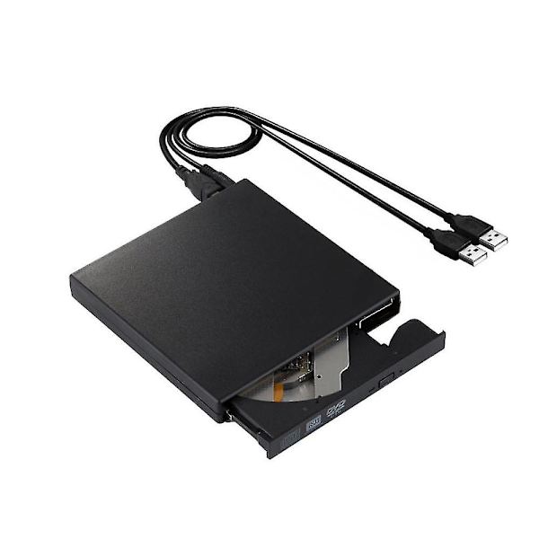 Extern Cd Dvd-enhet, Usb 2.0 Bärbar Dvd/cd-brännare Och Läsare/plug And Play/lågt Brus/smal För Laptop Desktop Mac Macbook Windows 10/8/7/xp