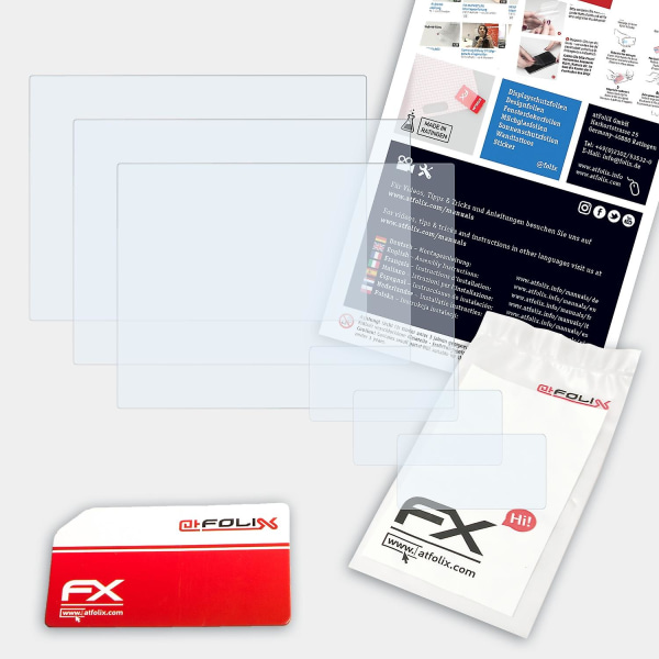 atFoliX 3x Schutzfolie Compatibel Sony DSC-RX10 II Displayschutzfolie klar