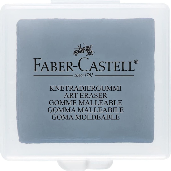 Set 6 taiteilijaa mallintamassa pyyhekumia, Art Eraser Faber Castell, harmaa (6)