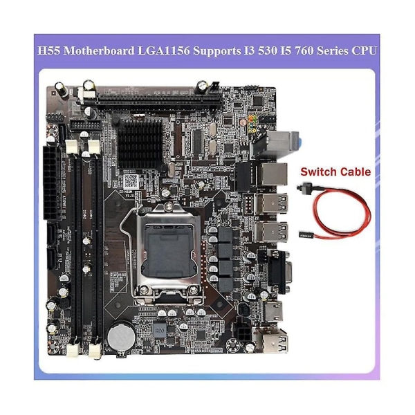 H55 emolevy Lga1156 tukee I3 530 I5 760 -sarjan CPU Ddr3 muistia pöytätietokoneen emolevyä
