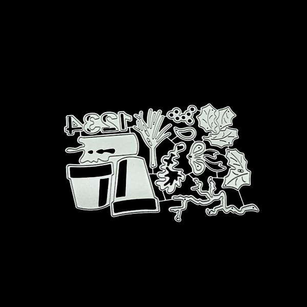 Kruka växt DIY metallskärningsformar stencil scrapbooking för albumstämpelpapperskort hantverk dekor