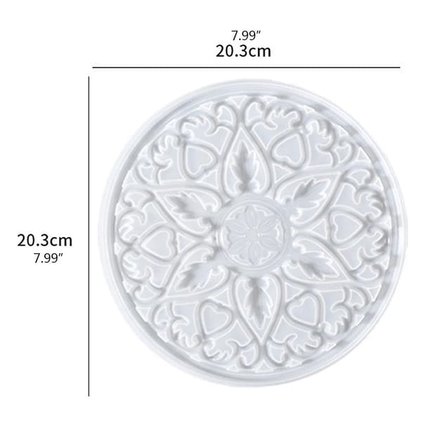Blomstermønster Plassmatte Koppunderlag Resin Støpeform DIY Dekorasjon Coaster Form