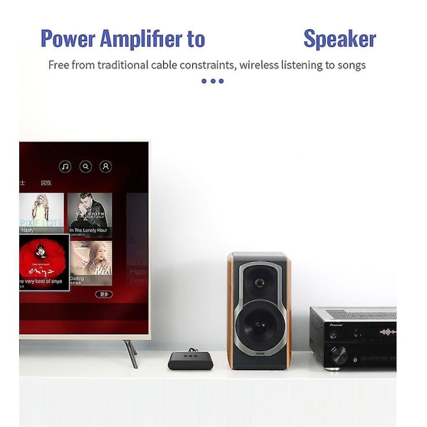 Trådlös bil Bluetooth-kompatibel 5.0 Receiver Adapter Aux Audio Stereo-musik