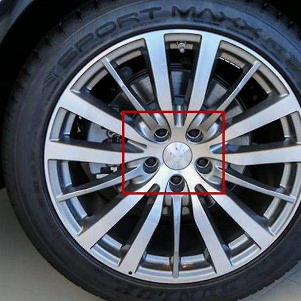 SBSGV Maserati-vanteiden keskiöpeitteet ghibli Geberit President Levante 60mm - Musta (Neljän kappaleen pakkaus)
