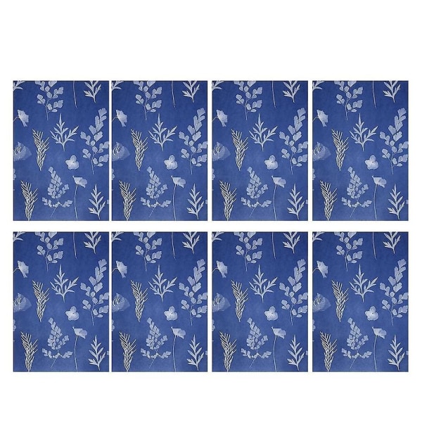 50 Ark Papper Kit Vit Blå Känslighet Solpapper Diy Soltryckpapper (a4/8.27 X 11.69 Tum
