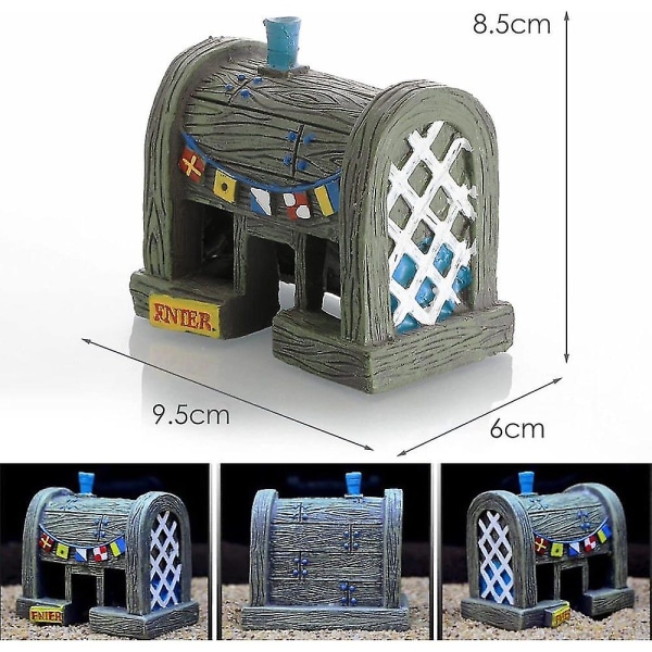 Be Sailed Spongebob Akvarium Dekorasjon Fisk Tank Ornament (3 Stk)