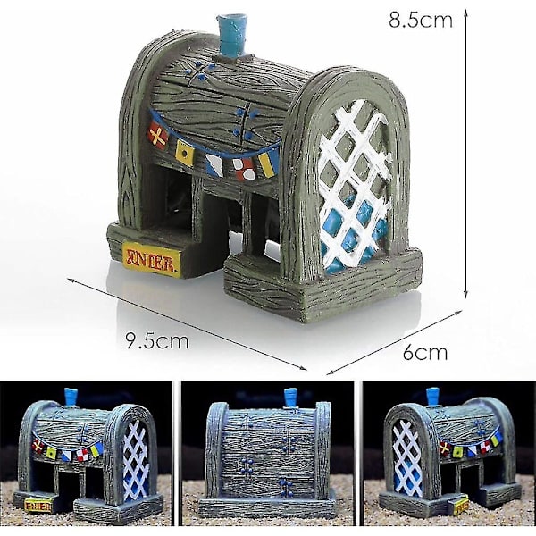 Be Sailed Spongebob Akvarium Dekoration Fisk Tank Ornament (3 st)