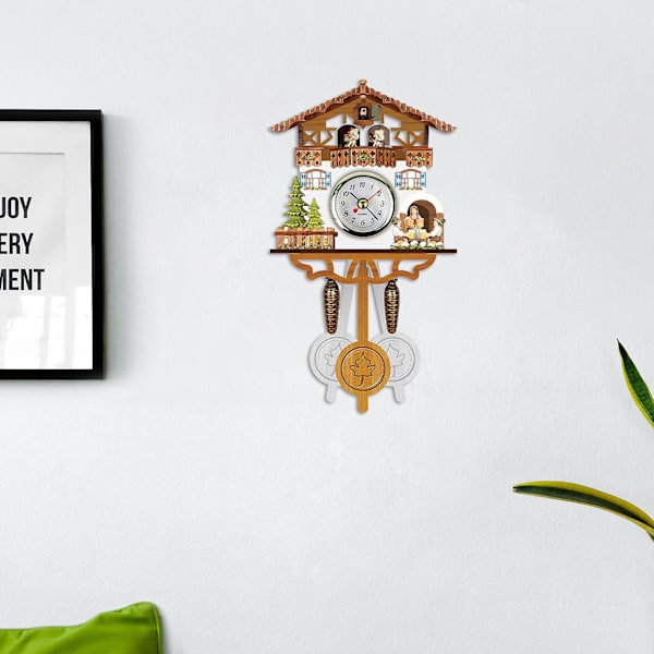 Cuckoo Cuckoo Veggklokke Kimealarm Retro Klokke Tre Stueklokke