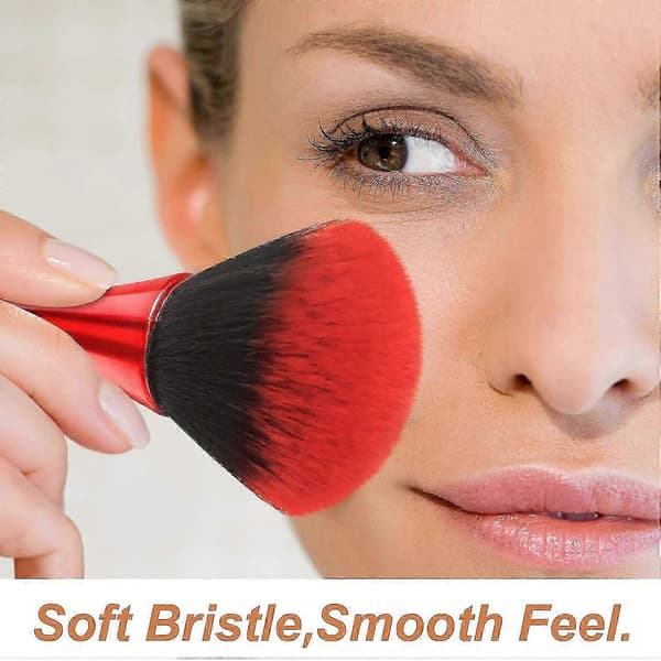 Super Stor Mineralpudderbørste, Blød Fluffy Foundationbørste, Professionel Pudderbørste Og Blushbørste Til Daglig Makeup