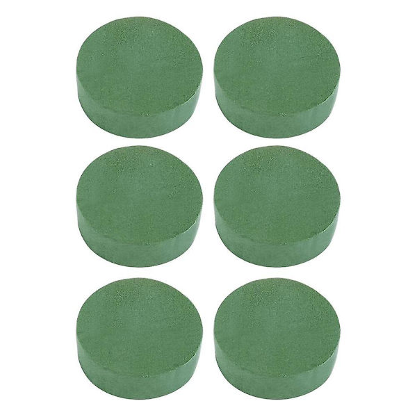 6 st Runda Blomsterfoamblock, 12 cm Torkade Blomsterfoam för Konstgjorda Blommor, Hantverksprojekt, Bröllop