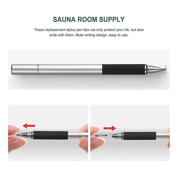12 kpl universal kapasitiivinen stylus kosketusnäyttö kynän kärjet silikonin vaihtokynän kärki Mobille