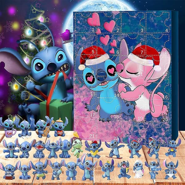 Julekalender 2023 Jule-nedtælling 24 Dage Lilo & Stitch Mini Figurer Legetøj