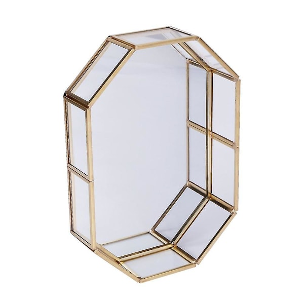 Nordisk stil glas kobber geometri opbevaringskurve boks enkelhed stil hjem arrangør til smykker