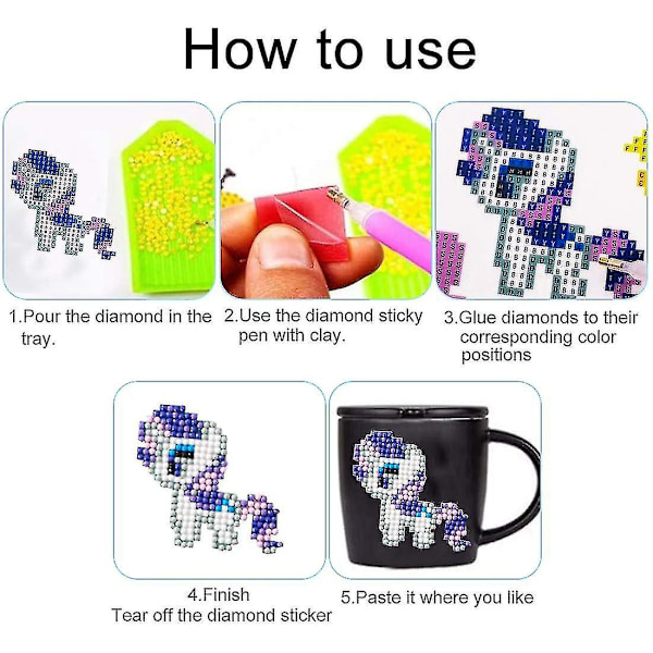 5d Diamantmålning Set, Diamantmålning Kits För Barn Diy Princess My Little