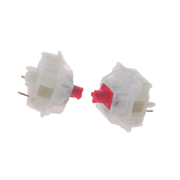 10 stk. Switche 5pin Milky Red Switch Mekanisk Tastatur Mx Switches Transparent Kabinet Passer Til Gk61 Gk64 Gh60