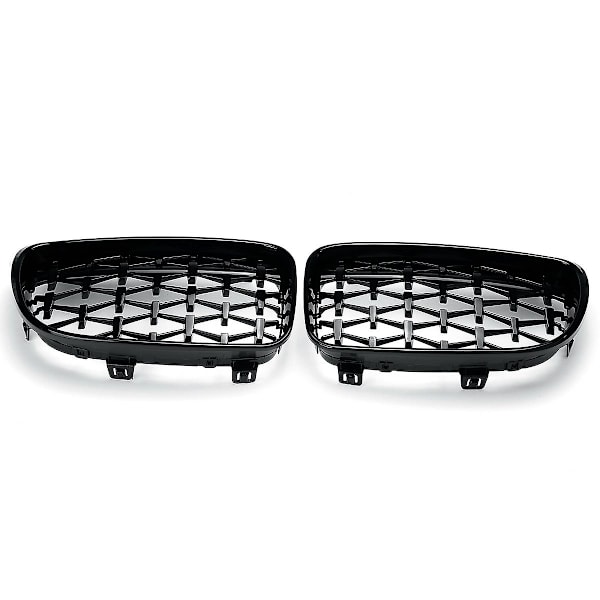 2X Front Kidney Diamond Meteor Grill Griller til - 1 Serie E81 E82 E87 E88 2007-2013 Racing Griller