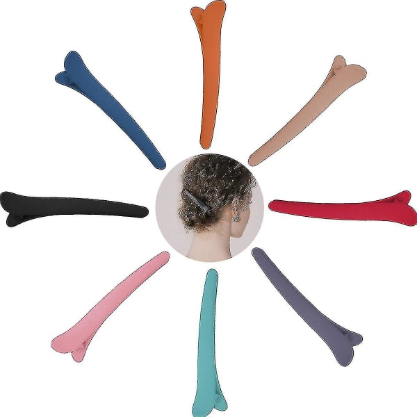 8pcs Sectioning Clips, Multicolor Professional Hair Clamp Grips