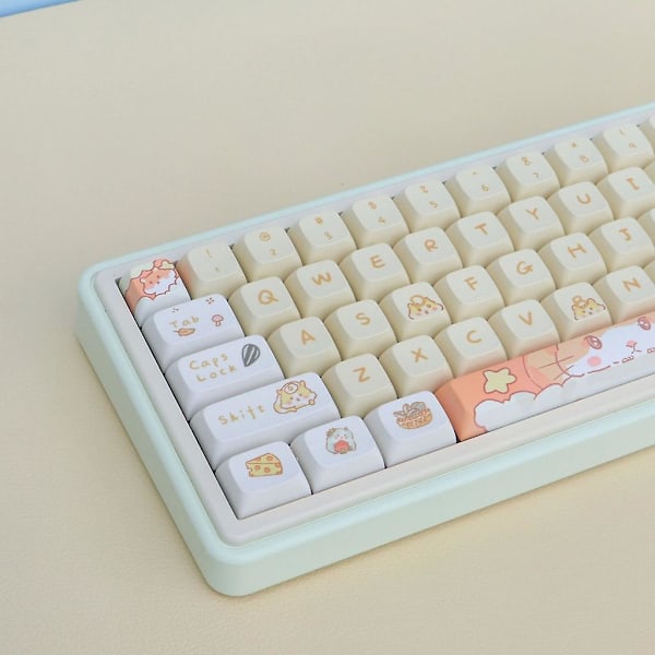 131 tangenter Keycaps Xda profil Cartoon Keycaps Pbt Dyesublimation för mekanisk