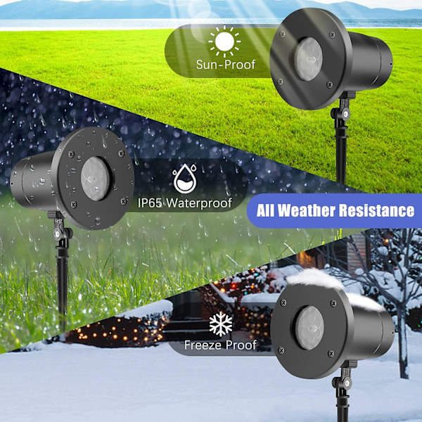 Jul Snöflinga Projektor Ljus - Led Snöflinga Ljus