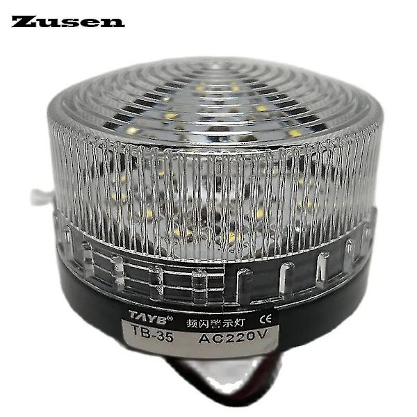 Tb35-w 12v 24v 110v 220v Vit säkerhetslarm Strobe Signal Varningsljus Liten Blinkande Led-lampa