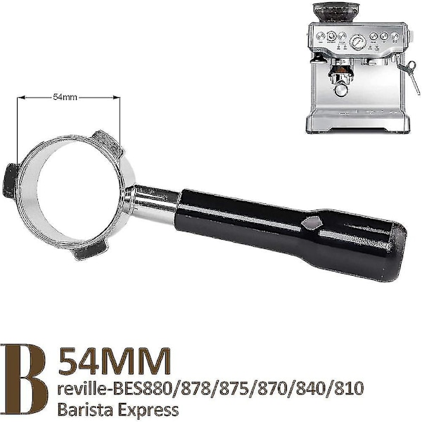 54mm Bundløs Portafilter Kompatibel Barista Serie, Bes870xl, Bes870bsxl, Bes878bss, Bes880bss, Bes840x