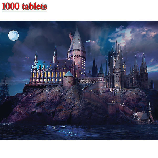 Voksne barn 1000 brikker puslespill Harry Potter Galtvort Jigsaw Lekegave