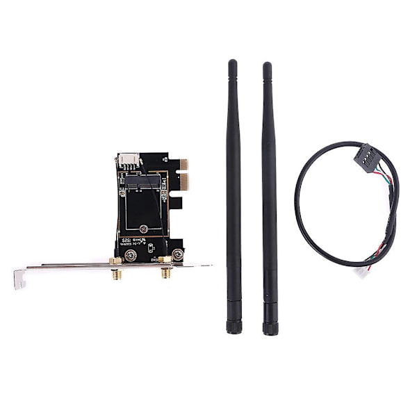 Trådløst kort til Pcie-1x til Ngff-ekey Pcie bærbar pc Wifi Wlan kort adapter