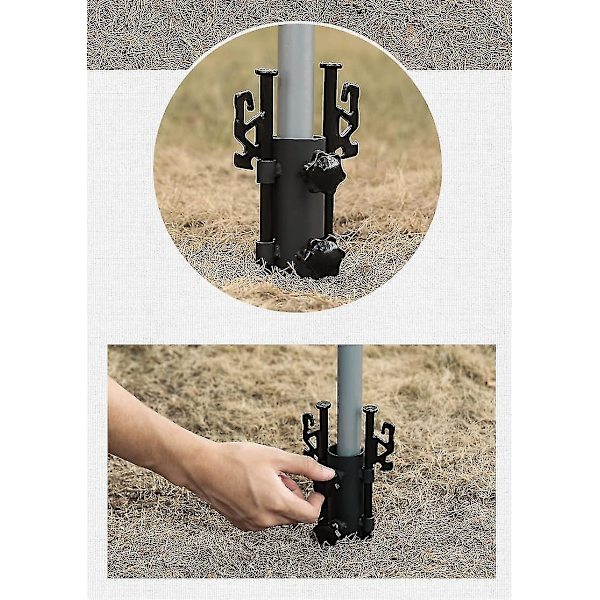 Metal Parasolholder, Parasolholder Balkon Gelænder Teltholder Teltsstangsholder Til Have, Terrasse, Balkon, Gelændermed Søm. (22-34mm1stk)