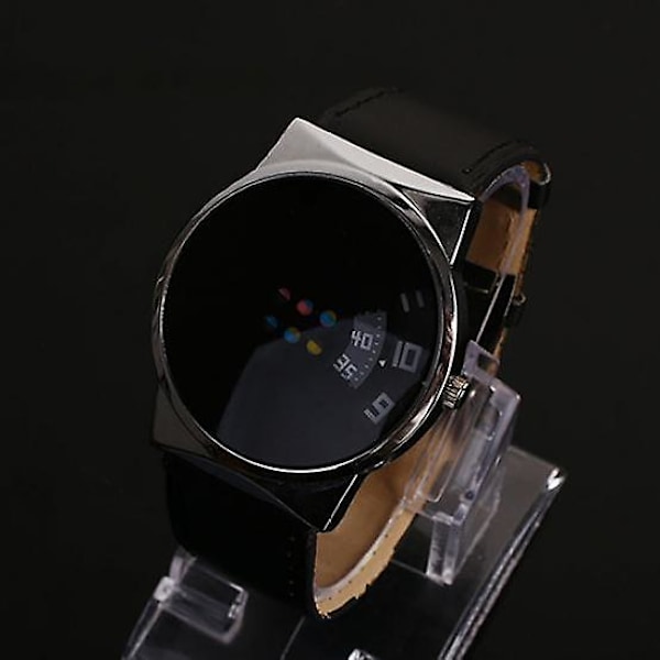 Mode Faux Læder Rem Digital Kvarts Armbåndsur til Mænd og Kvinder