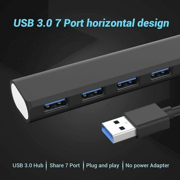 Multi USB-splitter 5gbps 7 portar USB-expander USB 3.0 HUB Dock Adapter Port Multipel