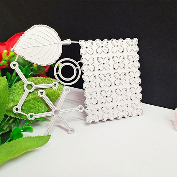 Blad Blomster Metal Die Cuts Diy Scrapbooking Dekorative Prægningspapir Kort