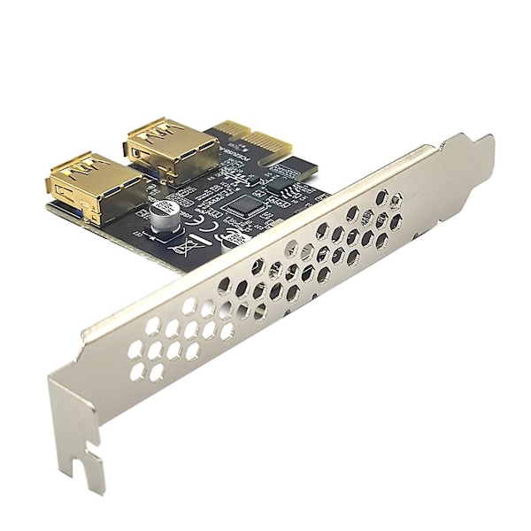 2-port Pci-e X1 Riser-kort Usb3.0 til Usb3.2 Gen 1 Adapter Riser Tilføjelseskort