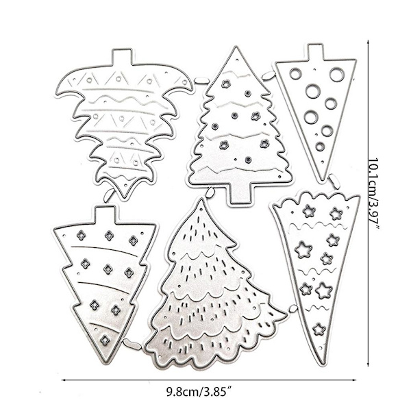 Julgran Metallskärning Dies Stencil Scrapbook Album Papper Kortmall