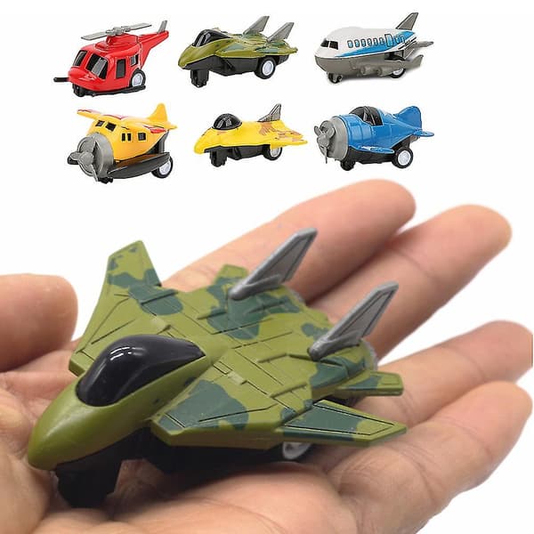 Mini Stimulerende Legering Flyvemaskine Model Sæt, Træk Tilbage Legetøjsfly For Børn Børnegave