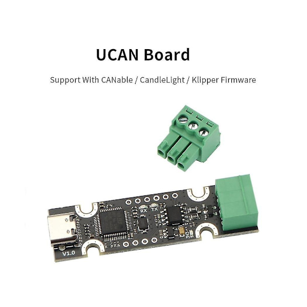 3D-printer UCAN-kort baseret på STM32F072 USB til CAN-adapter med support til CANable / Candlelight