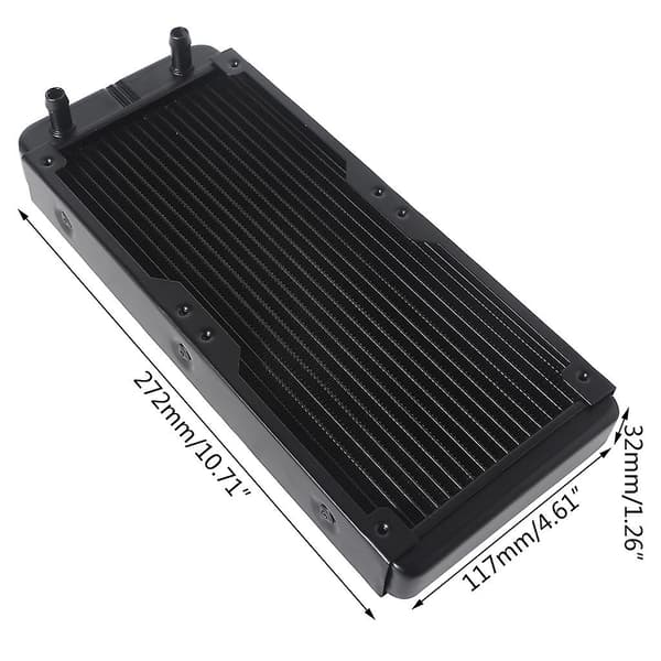 Aluminium Radiator 18 Rækker Rør Varmeveksler Radiator Til Cpu Vandkølesystem