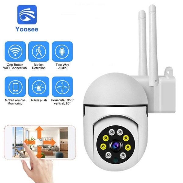 Nyt 2mp Ptz Wifi Ip Overvågningskamera Udendørs 4x Digital Zoom Ai Menneskelig Detektor