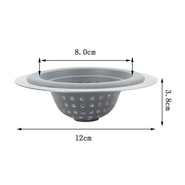 Grå, vask si – Silikone vask filter – One size