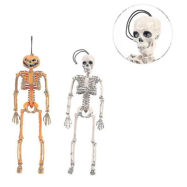 2 stk Halloween-skjelett for Halloween-dekorasjon
