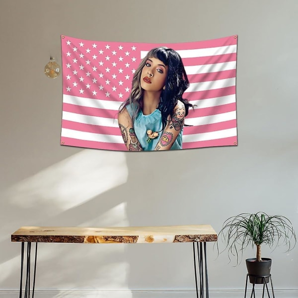 Melanie Flag Martinez American Usa Banner 3x5ft Musiksångare Poster Gobeläng Melanie American Flag Vägghängande dekoration