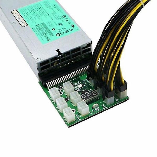 Pci-e 12v 64pin 12x 6pin virtalähteen sovitin Breakout-kortti 1200w 750w Psu Server Gp